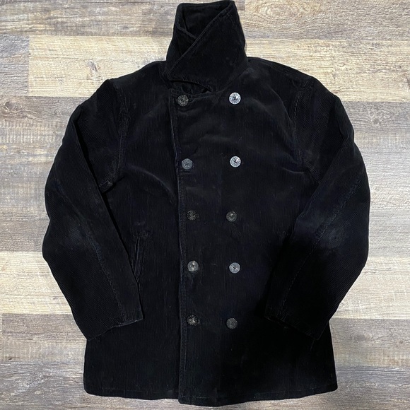 (SOLD) Bronson corduroy peacoat jacket Black M/38 - Picture 2 of 11
